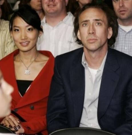 Alice Kim with her ex husband Nicolas Cage in an event.